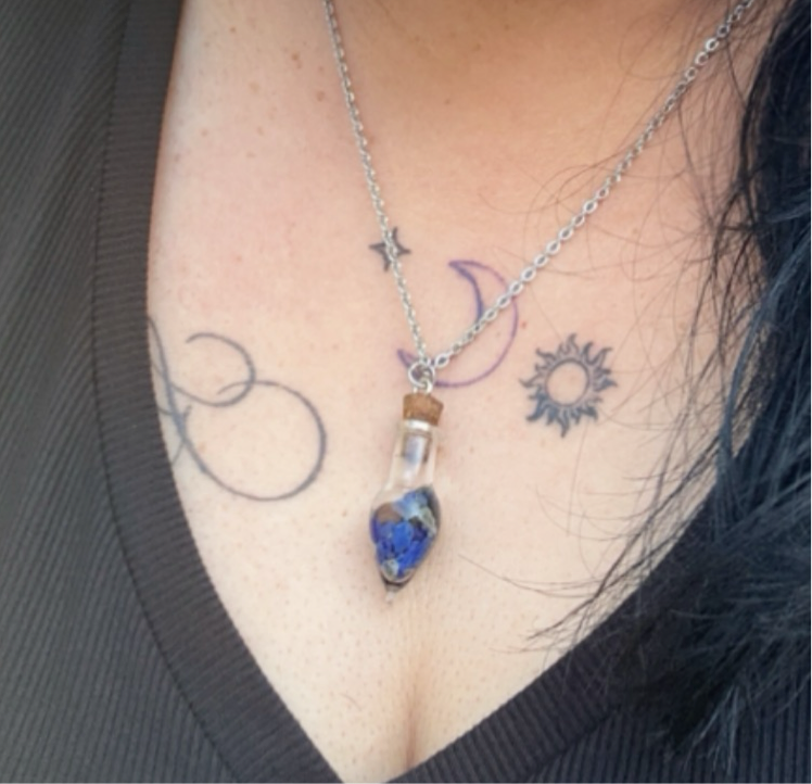 Lapis Lazuli Stones Necklace Tear Drop Pendant