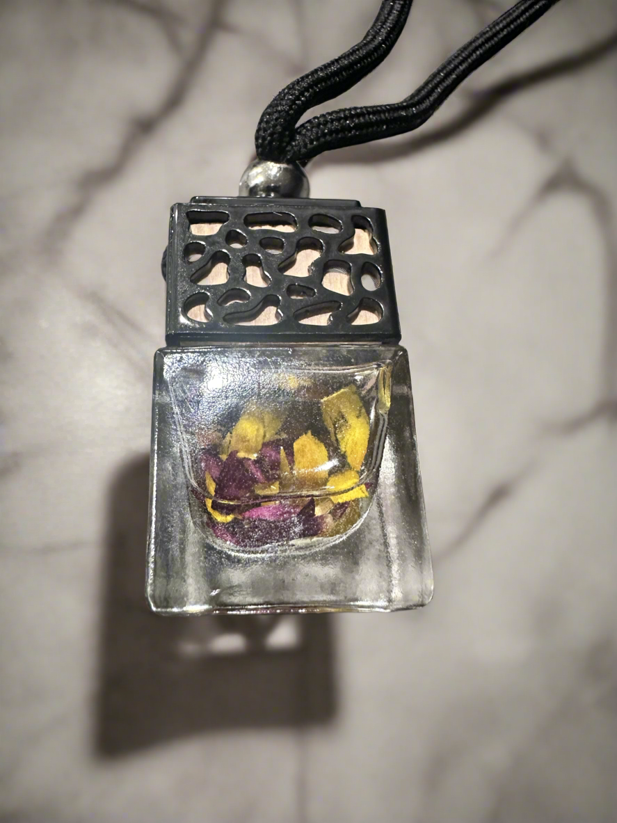 Square Car Diffuser Infused with Crystals and Flowers