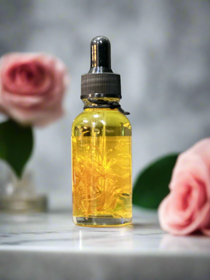 Face Oil infused with Calendula Flowers & Clear Quartz