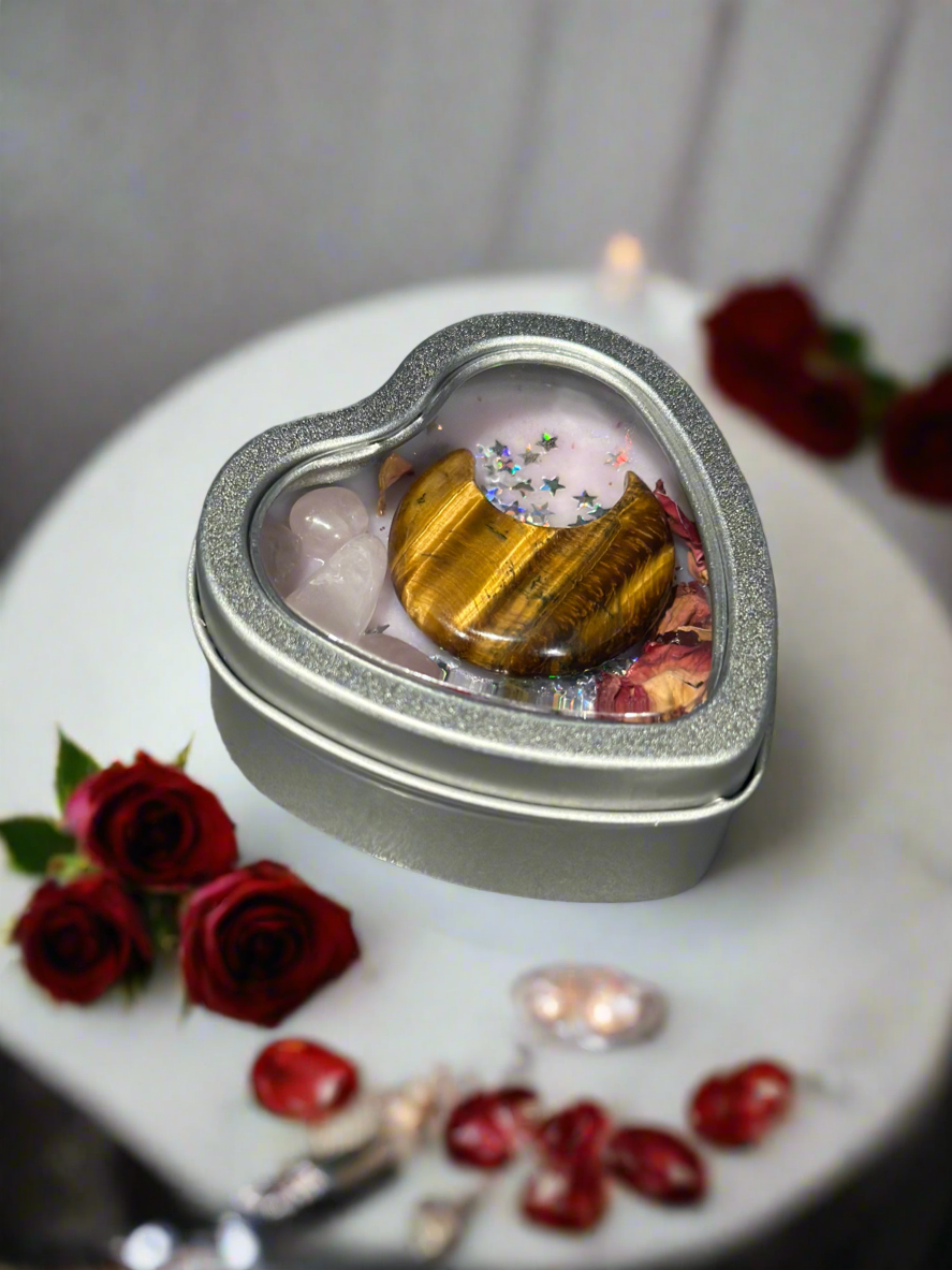 Intention Candles with Crystals