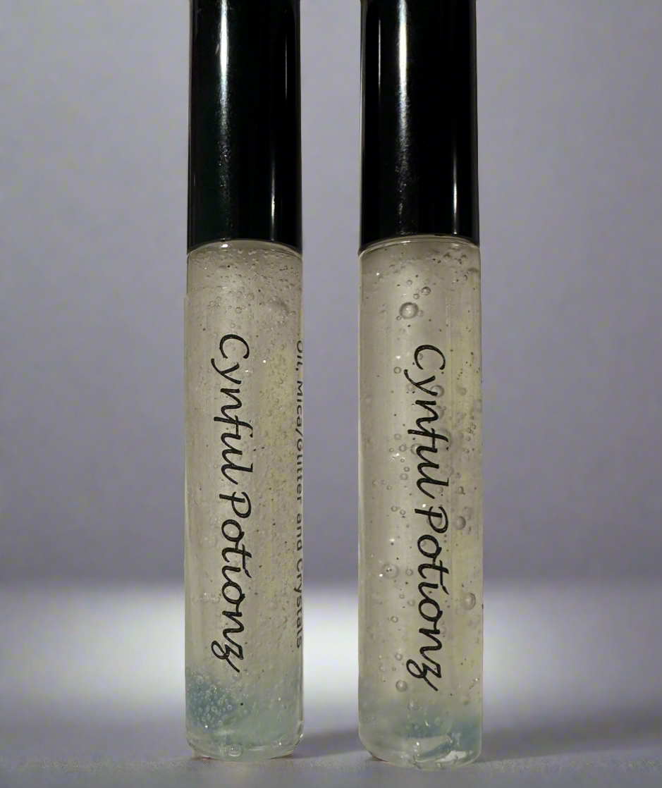 Clear lip gloss Infused with Aquamarine Stones (Limited Stock) on Sale!