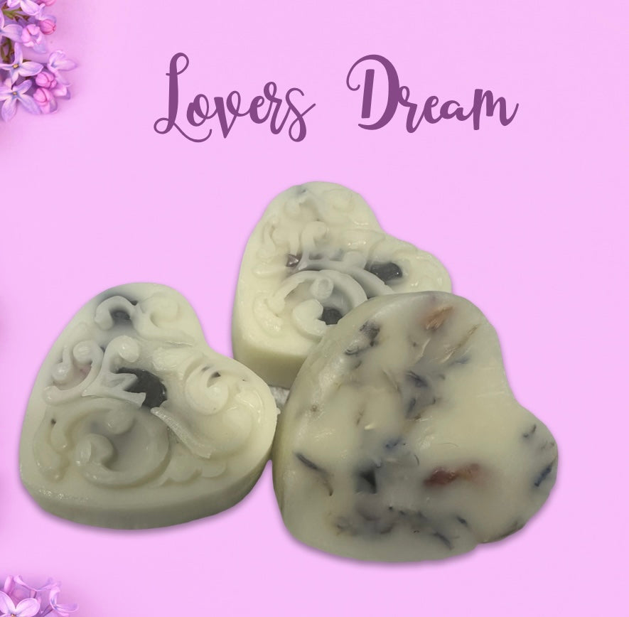 Heart Shaped Lotion Bar with Crystals and Flowers Choose Options