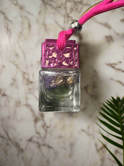 Square Car Diffuser Infused with Crystals and Flowers