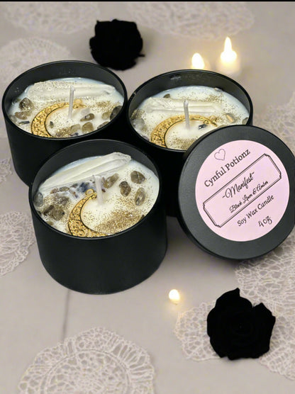 Intention Candles with Crystals