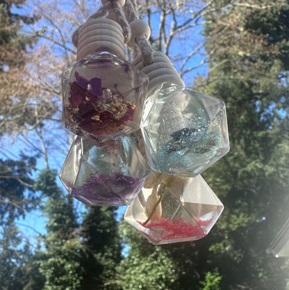 Car Diffuser Infused with Crystals and Flowers (Select scent options)