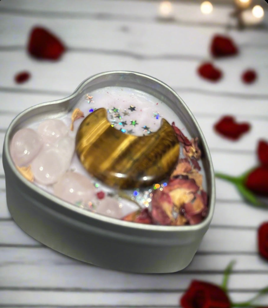 Intention Candles with Crystals