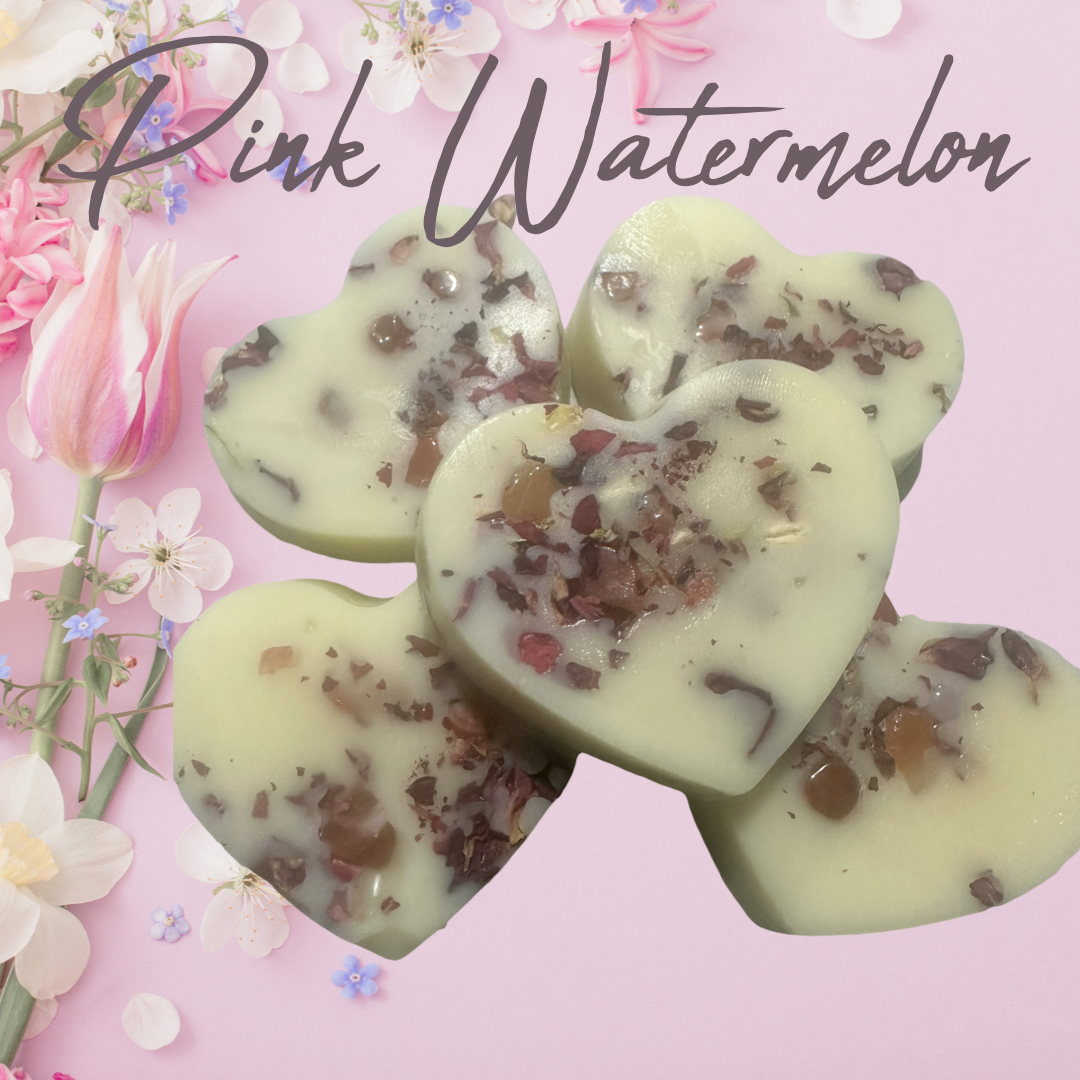 Heart Shaped Lotion Bar with Crystals and Flowers Choose Options