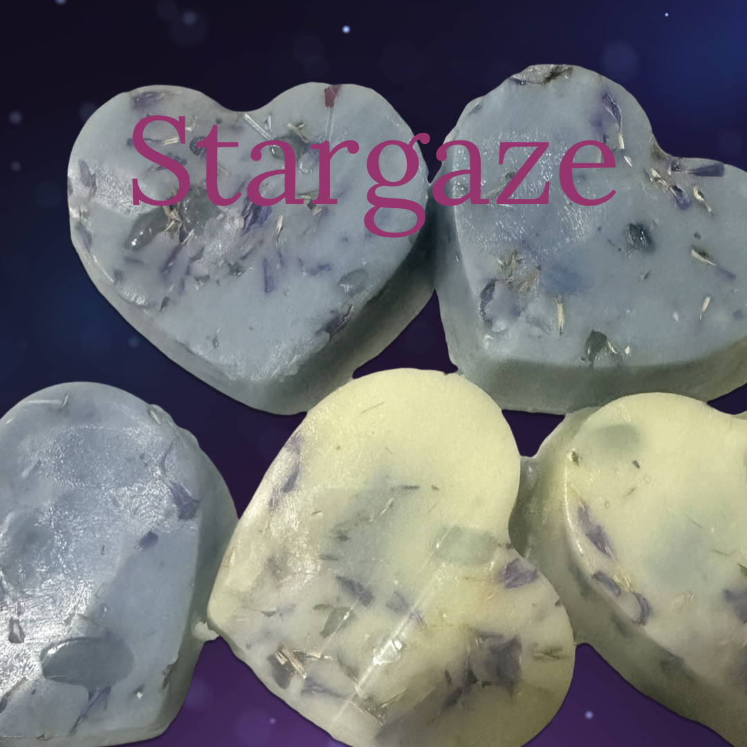 Heart Shaped Lotion Bar with Crystals and Flowers Stargaze Limited Stock