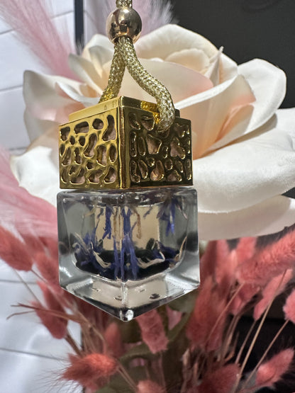 Gold Car Diffuser Infused with Crystals and Flowers