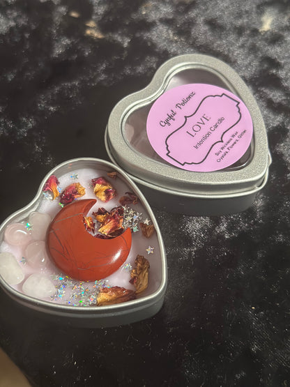 Intention Candles with Crystals