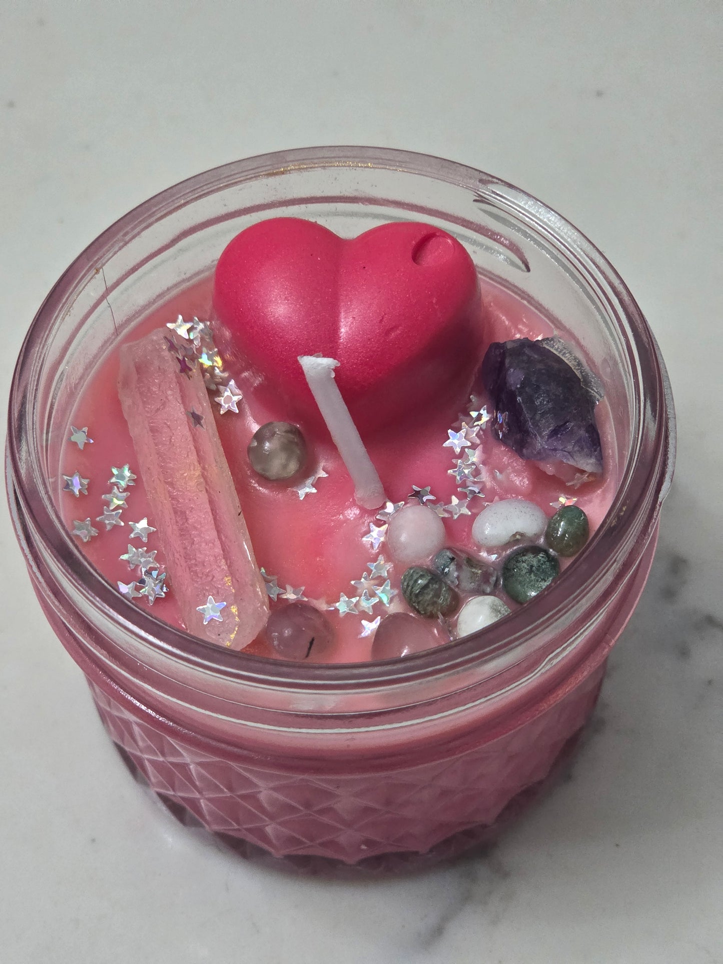 Intention Candles with Crystals