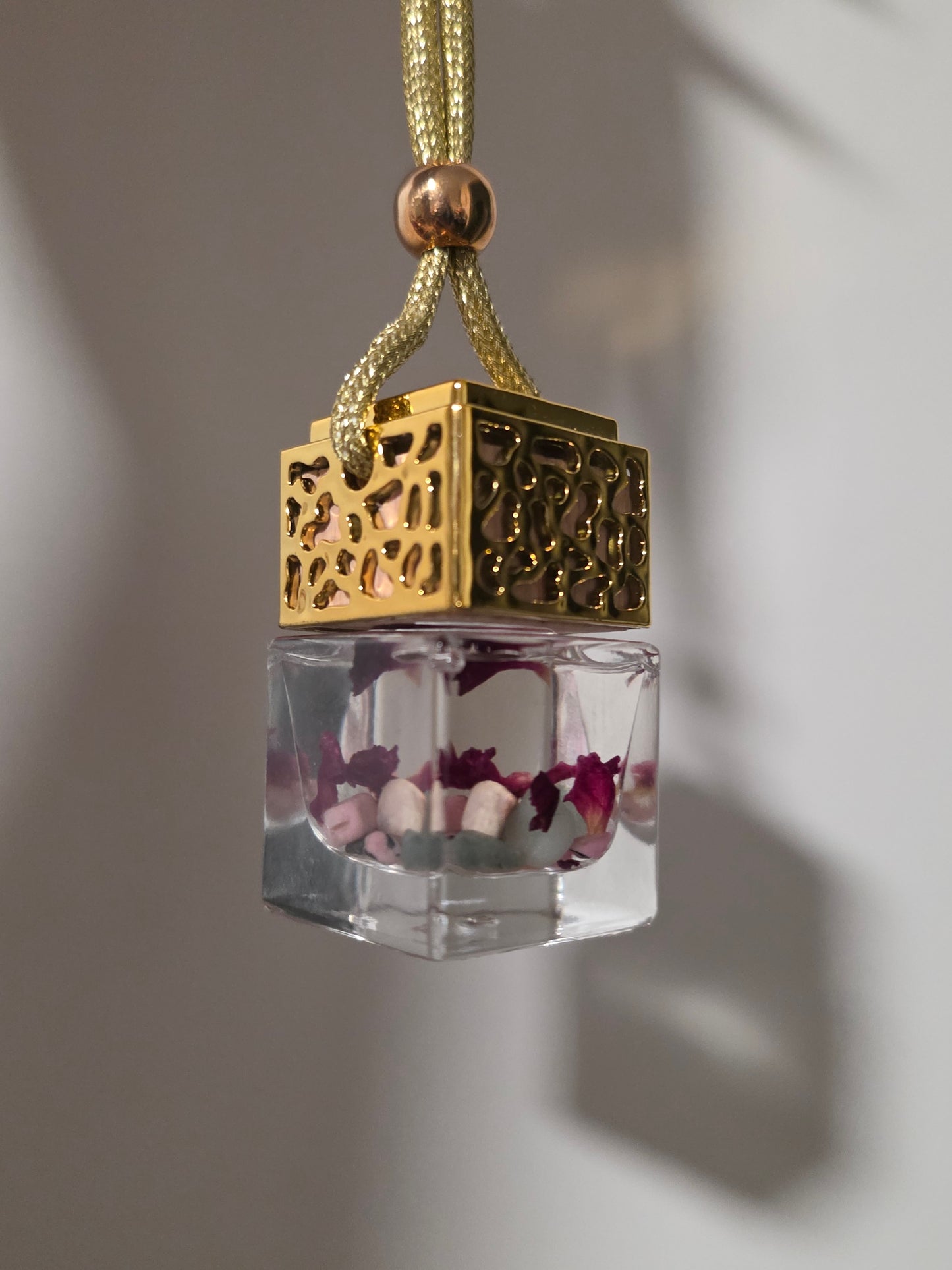 Square Car Diffuser Infused with Crystals and Flowers