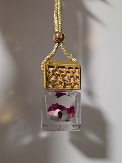 Square Car Diffuser Infused with Crystals and Flowers