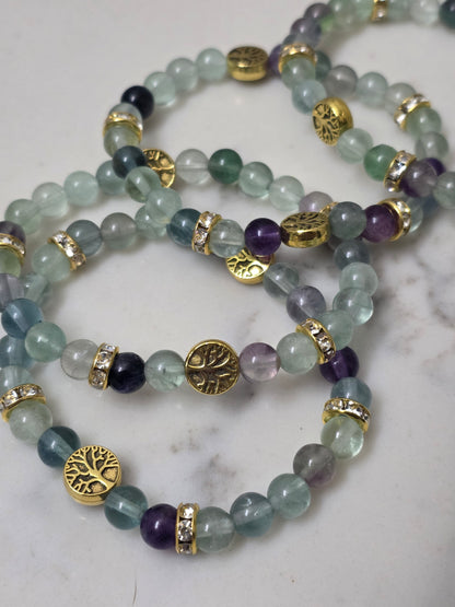Fluorite Tree of Life Bracelet