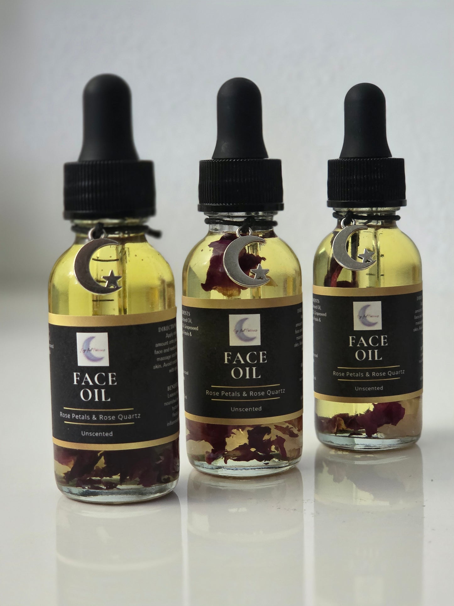 Face Oil infused with Rose Petals and Rose Quartz