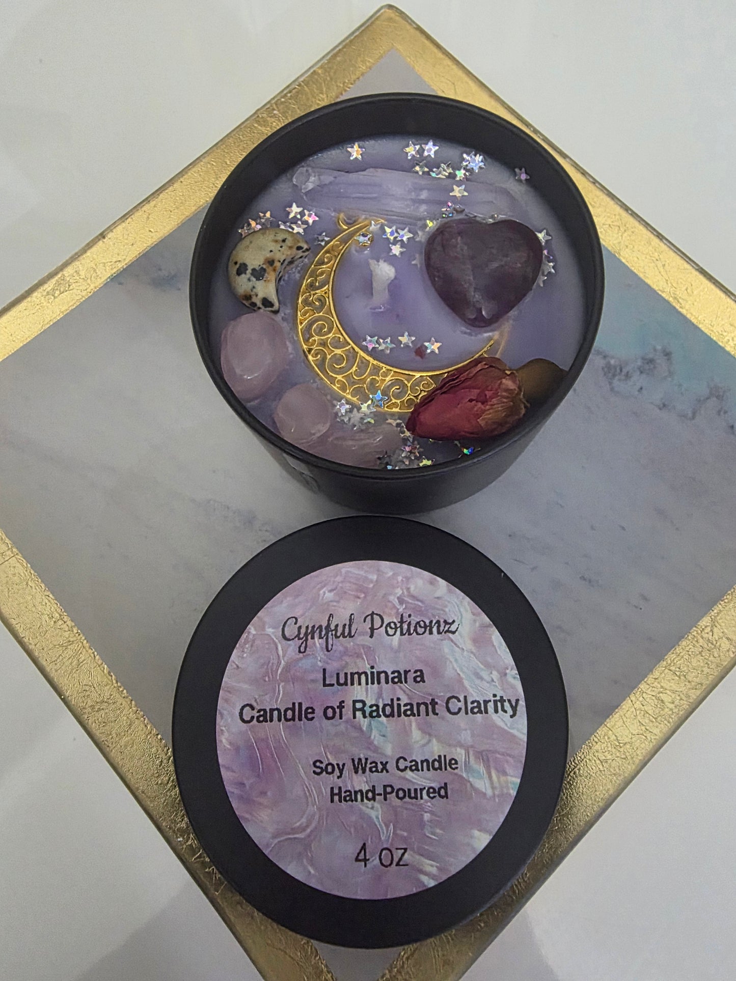 Intention Candles with Crystals