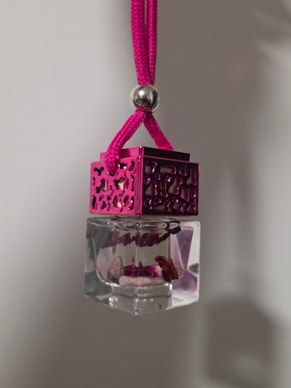 Square Car Diffuser Infused with Crystals and Flowers